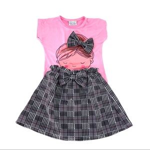 Sharon Mae Girls' 2 Piece Tee & Skirt Set